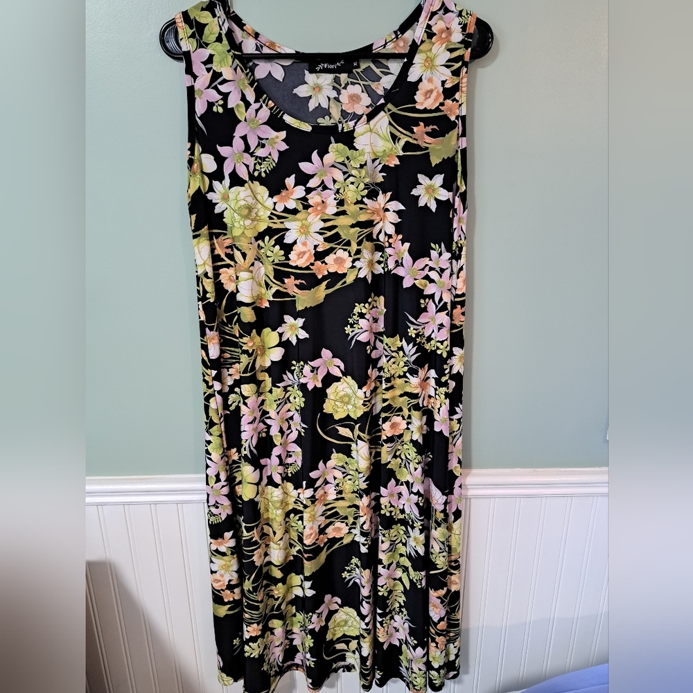 Floral Black Dress
